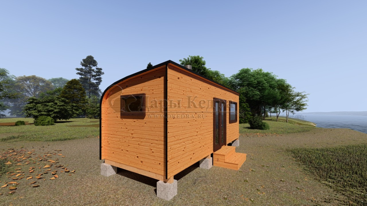 Баня «Парус» из кедра 6х2,2 м